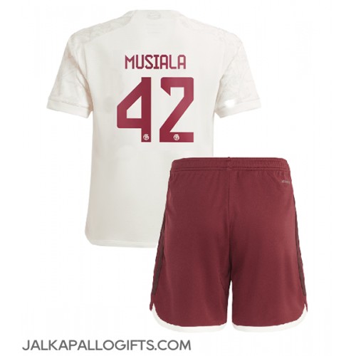 Bayern Munich Jamal Musiala #42 Kolmas Peliasu Lasten 2023-24 Lyhythihainen (+ Lyhyet housut)